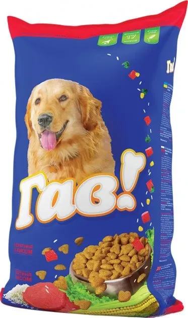 Гав! сухий корм для дорослих собак (телятина та рис)