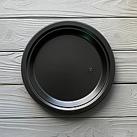 Тарілка плоска 220мм Преміум Чорна PS (25/1200) ТП220Ч