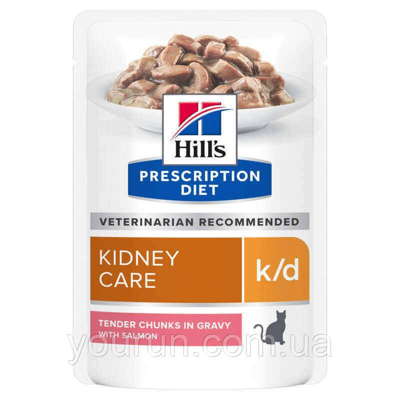 Hill's (Хіллс) Wet PD Feline k/d Kidney Care — Вологий корм-дієта з лососем для кішок під час ниркової, фото 1