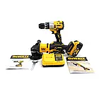 Акумуляторний набір електроінструменту 2в1 DeWalt 36V шуруповерт та болгарка для домашньої майстерні в кейсі, фото 4