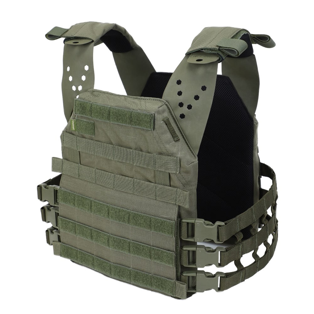 Бронежилет полегшений 4 класу / plate carrier (плитоноска) з пластинами VELMET PERUN М-4 (ranger green)