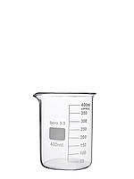 Стакан химический низкий с метками и носиком 400 мл, Boro 3.3