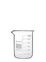 Стакан химический низкий с метками и носиком 600 мл, Boro 3.3
