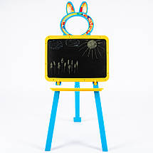 Магнітна дошка для малювання, мольберт для малювання (013777/1) Долоні. Жовто - блакитний, фото 3