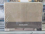 Покривало вафельне піке євро розмір 240 на 260 см з наволочками Marie Claire Туреччина бежеве, фото 2