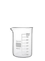 Стакан химический низкий с метками и носиком 800 мл, Boro 3.3