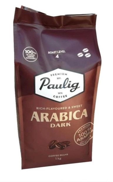 Кава в зернах PAULIG ARABICA DARK 100% Арабіка 1 кг Оригінал Фінляндія