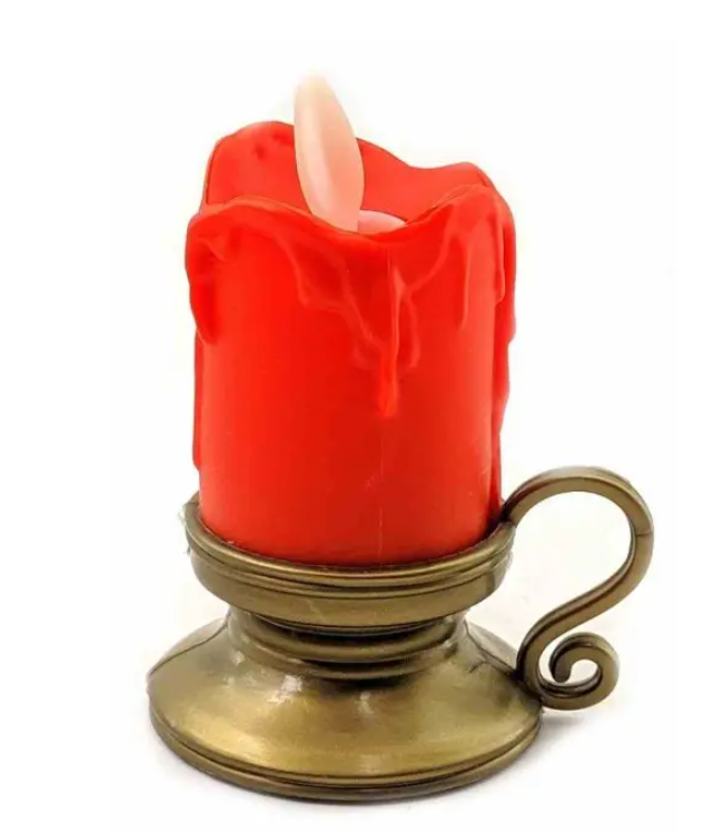 Свічка з LED підсвічуванням і червоним полум'ям