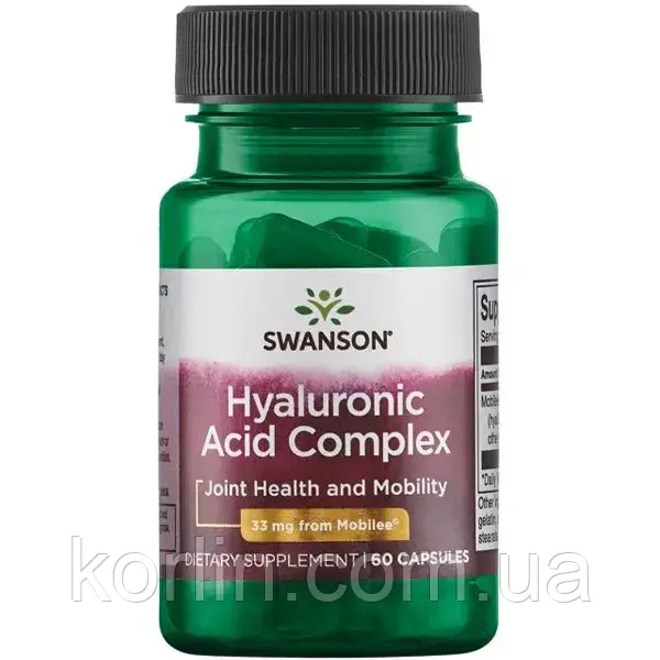 Гіалуронова кислота Комплекс 60 кап Swanson Hyaluronic Acid Complex США Доставка з ЄС, фото 1