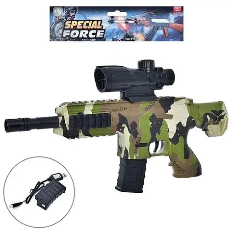 Дитячий іграшковий автомат з акумулятором 416 (стріляє пластиковими та гідрогелевими кульками Orbeez), фото 1