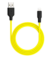 Кабель HOCO USB Lightning 2A 1m Black-Yellow (X21)