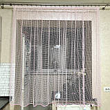 Коротка тюль. Тюль до підвіконня. Стильна тюль на кухню. Кухонні фіранки. Штори на кухню, фото 8