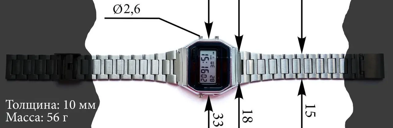 Электронные мужские часы наручные классические водонепроницаемые до 30м с подсветкой циферблата - фото 4 - id-p1931078094