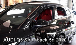 Дефлектори вікон (вітровики) Audi Q5 2020+ SPORTBACK (Heko)  5D (вставні, 4шт)
