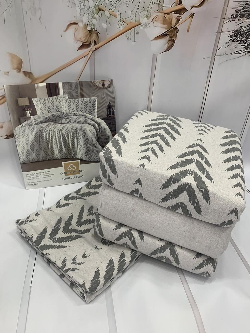 Постільна білизна фланелева байкова євро розмір Cotton Collection 02
