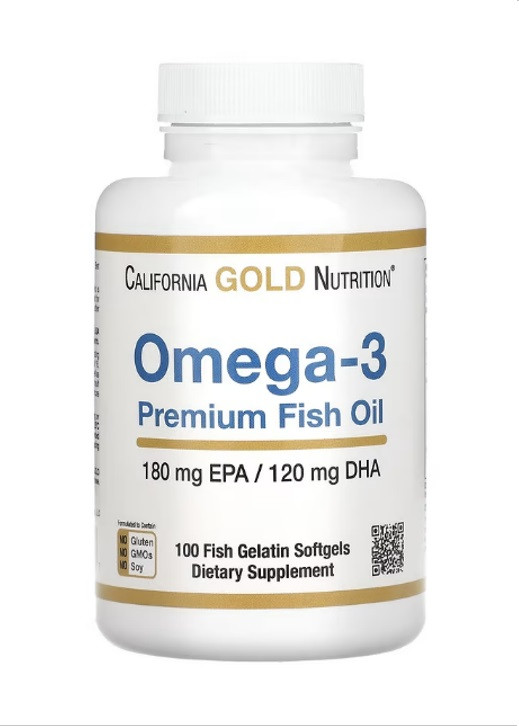 California Gold Nutrition Омега 3 2200 мг Omega 3 Premium Fish Oil 100 капс