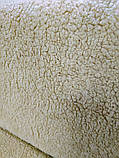 Чохли натяжні на диван і два крісла плюшеві хутряні Venera колір пісочний, фото 4