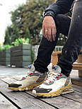 Чоловічі кросівки Nike Air Max 270 React Travis Scott бежеві осінь-весна демісезонні. Живе фото. топ, фото 3