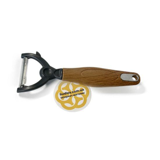 Ручна овочечистка горизонтальна WOODEN, сірий OKYANUS