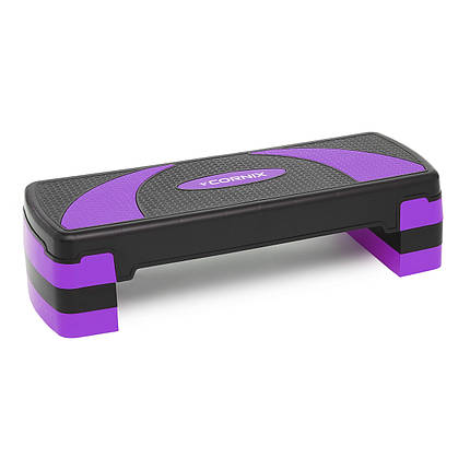 Степ-платформа 3-ступенева Cornix 78 х 29 х 10-20 см XR-0183 Black/Purple Poland, фото 1