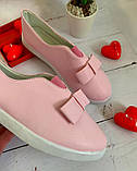 Детские стильные розовые мокасины для девочек, фото 4