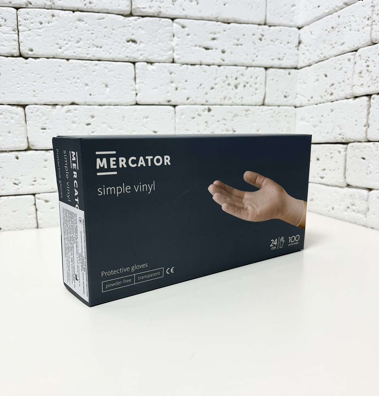 Рукавички вінілові Nitrylex Vinylex, розмір M, неопудрені, прозорі, 100 шт, фото 1