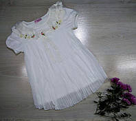 Нарядное белое шифоновое платье для девочек. Рост 98-104см