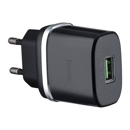 СЗУ Hoco C12Q Smart QC3.0 charger (EU) Black (Уцінка), фото 1