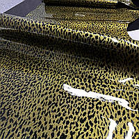 Кожа Кожа 1.2mm lacquer cashmere Leopard ITALY Lot.27