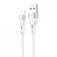 Шнур Micro USB 1m (2.4A) | Proove Soft Silicone white - Кабель Мікро Юсб для заряджання