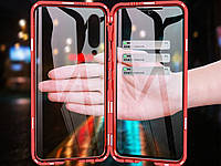 Магнітний чохол для iPhone з загартованого скла iPhone 11Pro Червоний