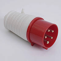 Силова вилка 3Р+РЕ+N 32А, ССІ-025 TAKEL, для 380 В (503230) ТАКЕЛ, переносна