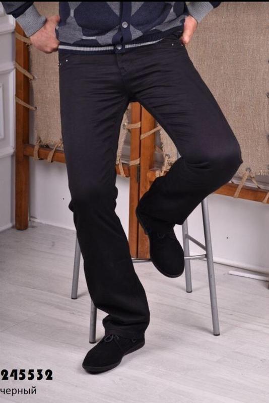 Чоловічі чорні джинси, штани класичні