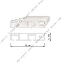 Профиль карниз потолочный 2-х полосный 1,5м 2,5м 3,0м 3,5м