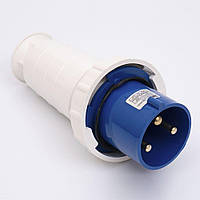 Силова вилка 2Р+РЕ 63А, ССІ-033 TAKEL, для 220 В (503236) ТАКЕЛ, переносна