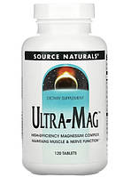 Source Naturals , Ultra - Mag, Ультра Магній, Magnesium Ультрамаг 120 таблеток