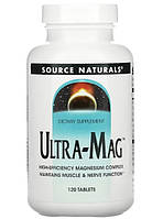 Source Naturals Ultra-Mag Ультра Магній, Magnesium Ультрамаг комплекс із магнієм, 120 таблеток