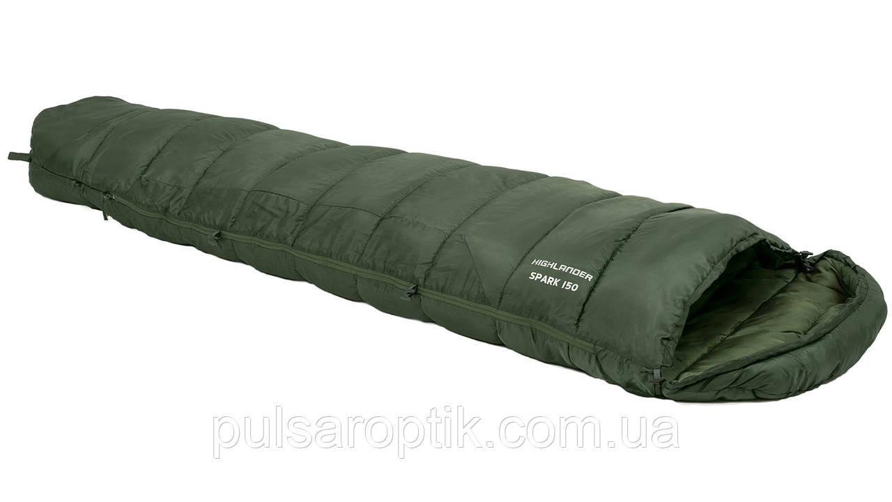 Спальний мішок Highlander Phoenix Spark 150/+4°C Olive Green Left (SB242-OG), фото 1