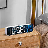 Настільний електронний годинник Mids з акумулятором, термометром і календарем., фото 10