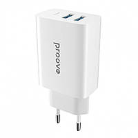 Зарядка для телефона 30W (2 USB+Type-C) | Блок питания для телефонов Proove Rapid с быстрой зарядкой