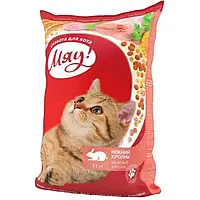 Мяу! полнорациональный сухой корм для взрослых котов с кроликом