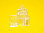 RJ45 конектор прохідний мережевий LAN, пластик