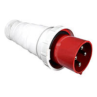 Силова вилка 3Р+РЕ 125А, ССІ-044 TAKEL, для 380 В (503248) ТАКЕЛ, переносна