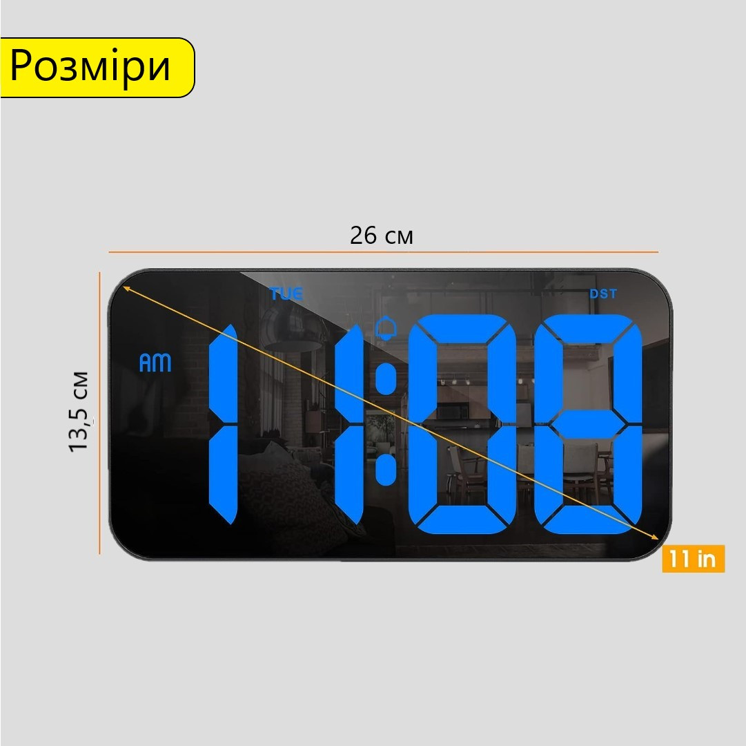 Настольные электронные часы Mids с большими цифрами и календарем ...