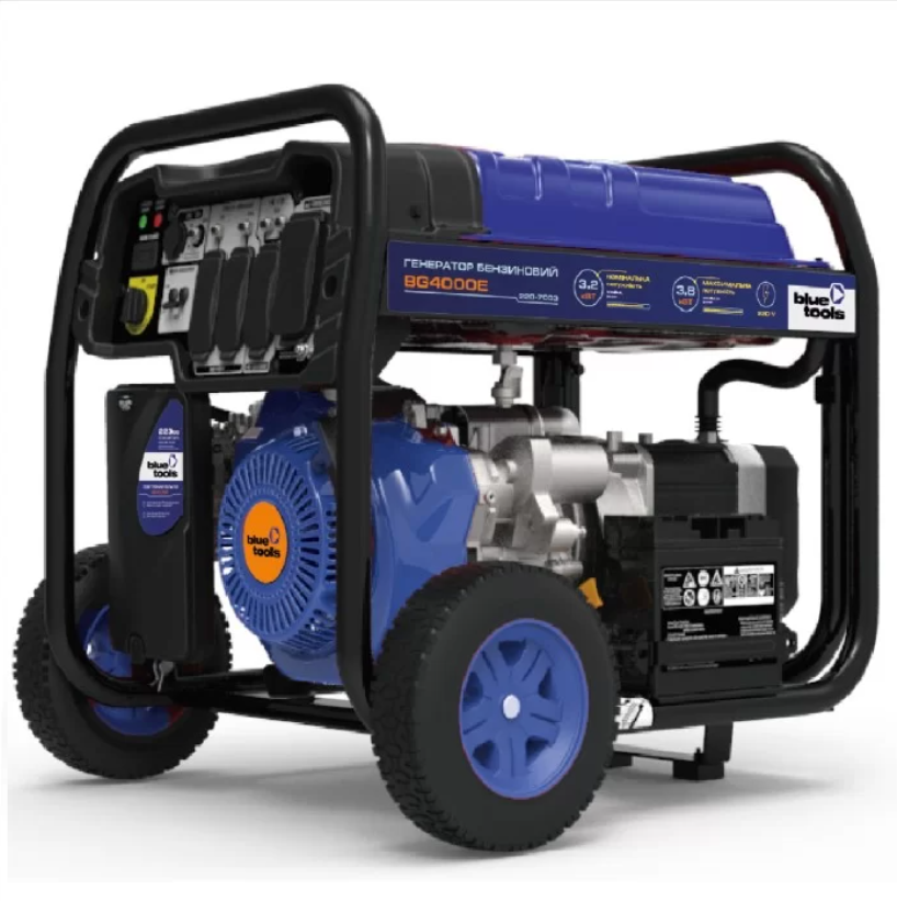 Генератор бензиновий BLUETOOLS SC4000-III стартер ( 3,2/3,8 КВт)