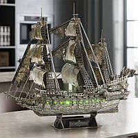 Пазл модель CubicFun корабля Летній Голландець 3D з LED-підсвічуванням