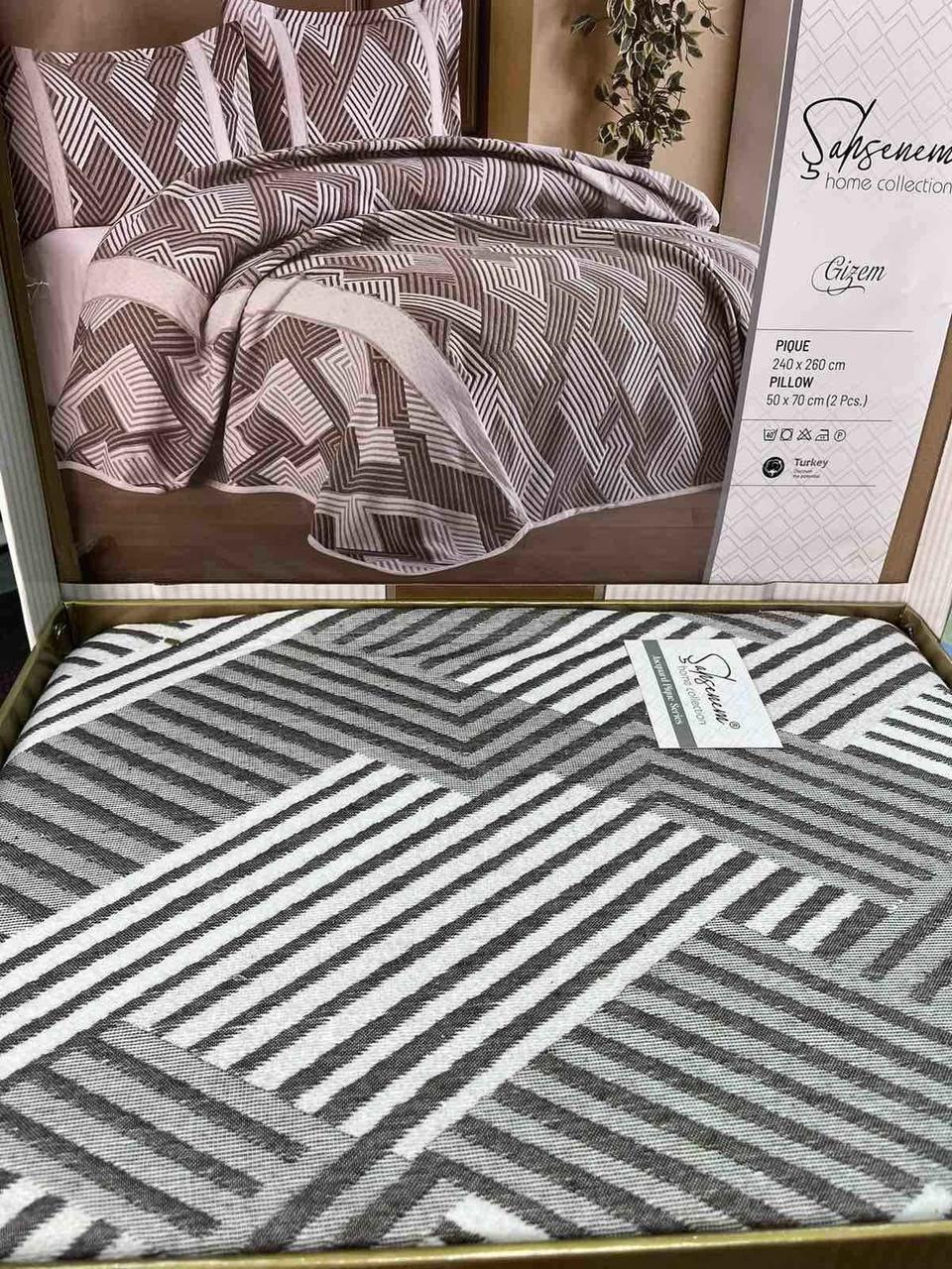 Покривала та наволочки з гобелена 240х260 якісне покривало на ліжко гобелен двосторонній Шоколадний, фото 1