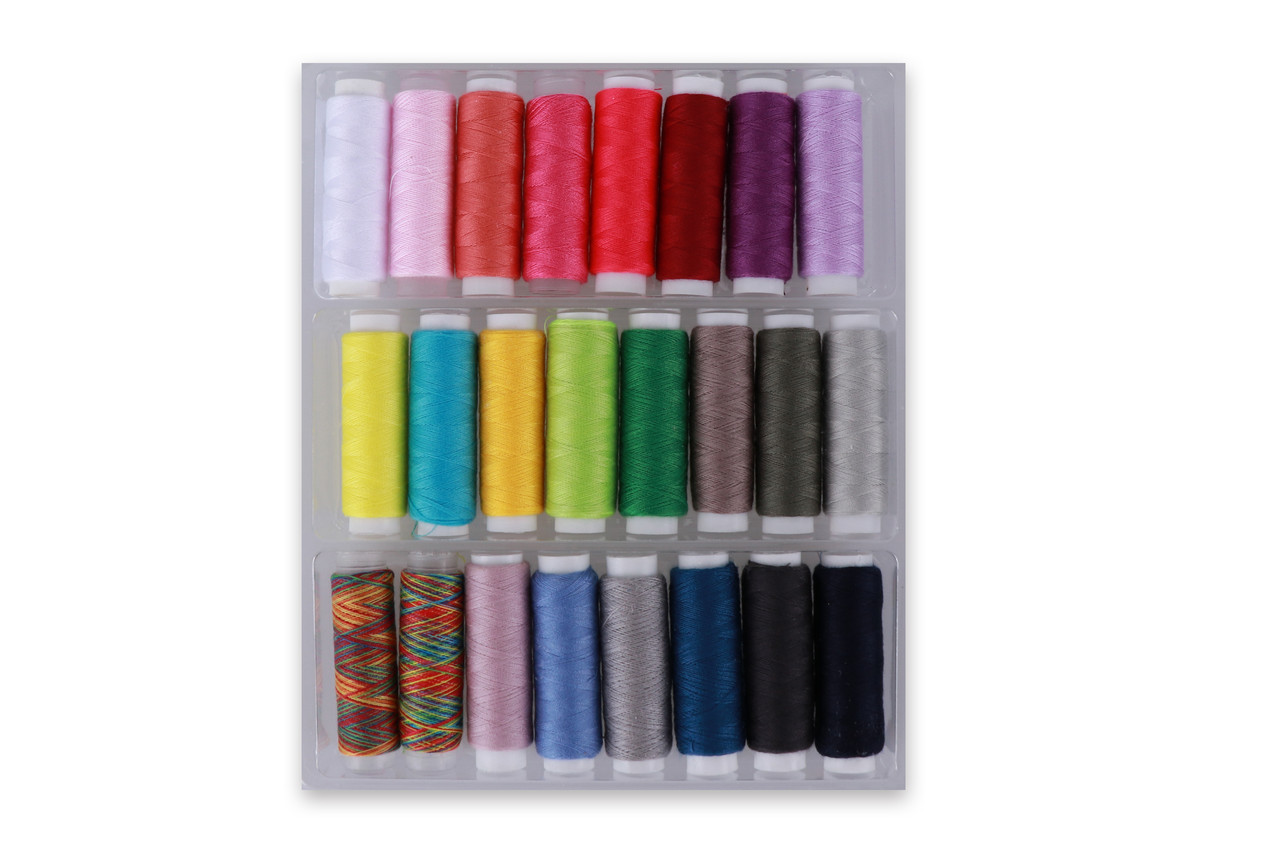 Нитки швейні "Райдуга", 24 кольора, Китай, фото 1