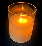 Свічка з Led підсвічуванням з полум'ям, що рухається, і пультом управління, фото 3