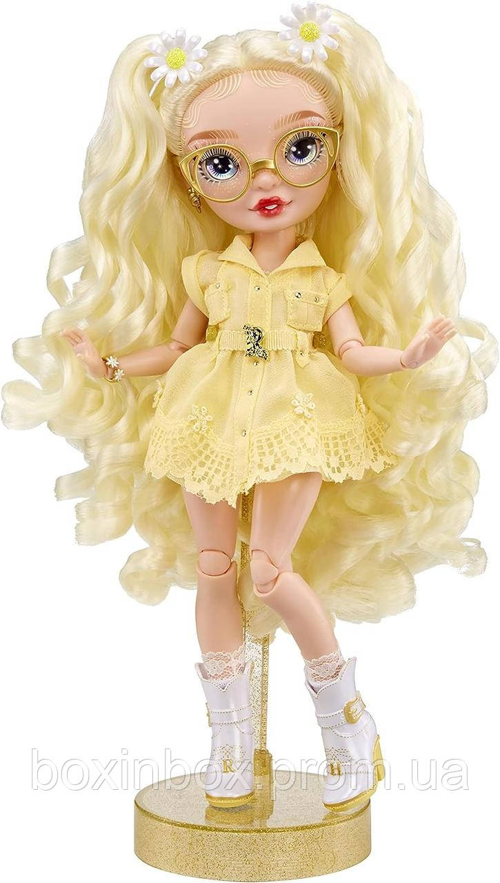 Rainbow High Delilah Fields модная кукла Buttercup Yellow с альбинизмом и очками. 2 дизайнерских костюма - фото 7 - id-p1931133994